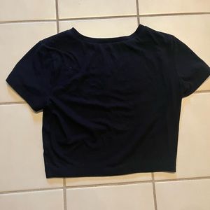 Wild Fable Black Crop Tee